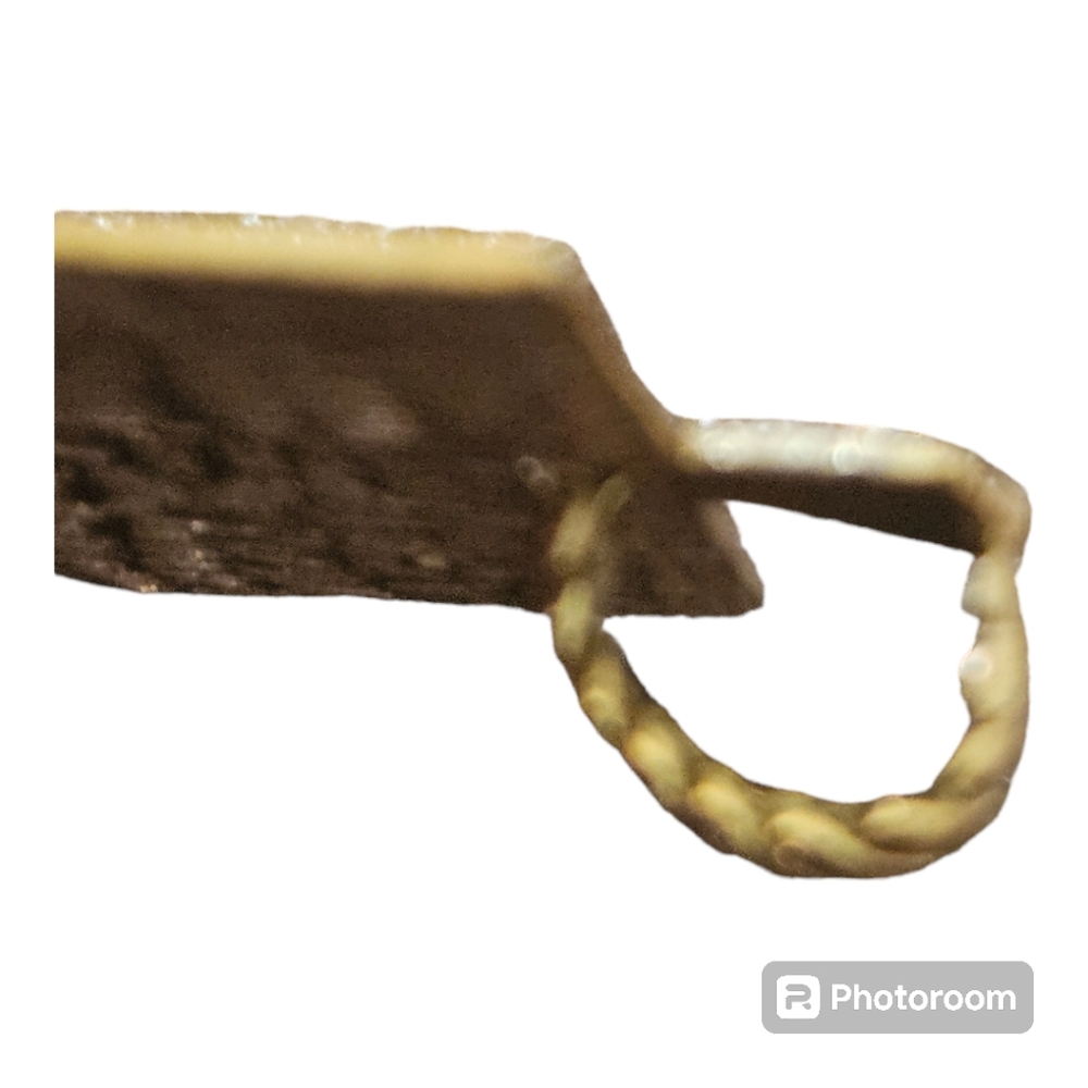 1" Vintage 14k Diamond Cut Rabbit Head Pendant - Picture 3 of 6